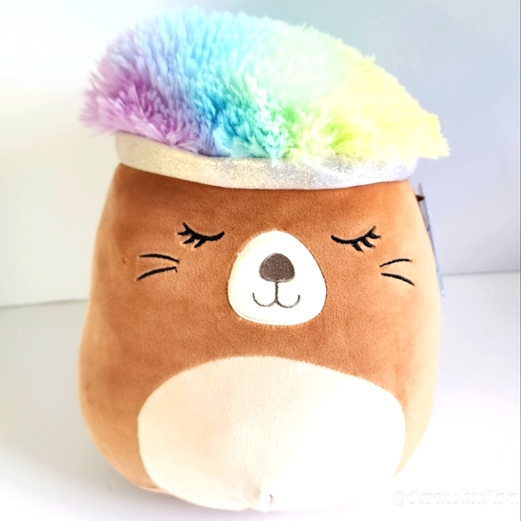 BRISTOL 🦫 Rainbow Hair Beaver SquishDoos Original Squishmallow by Kelly Toy NWT - Picture 1 of 7